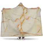 Sugar Brown Marble Print Hooded Blanket