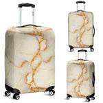Sugar Brown Marble Print Luggage Cover GearFrost