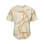 Sugar Brown Marble Print Men's Baseball Jersey
