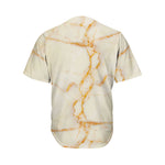 Sugar Brown Marble Print Men's Baseball Jersey