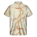 Sugar Brown Marble Print Men's Short Sleeve Shirt