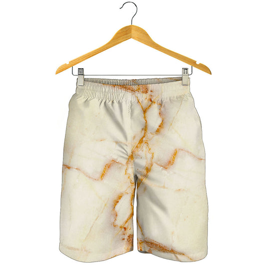 Sugar Brown Marble Print Men's Shorts