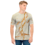 Sugar Brown Marble Print Men's T-Shirt
