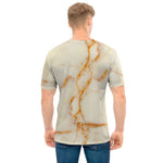 Sugar Brown Marble Print Men's T-Shirt