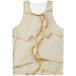 Sugar Brown Marble Print Men's Tank Top
