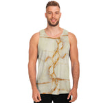Sugar Brown Marble Print Men's Tank Top