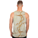 Sugar Brown Marble Print Men's Tank Top