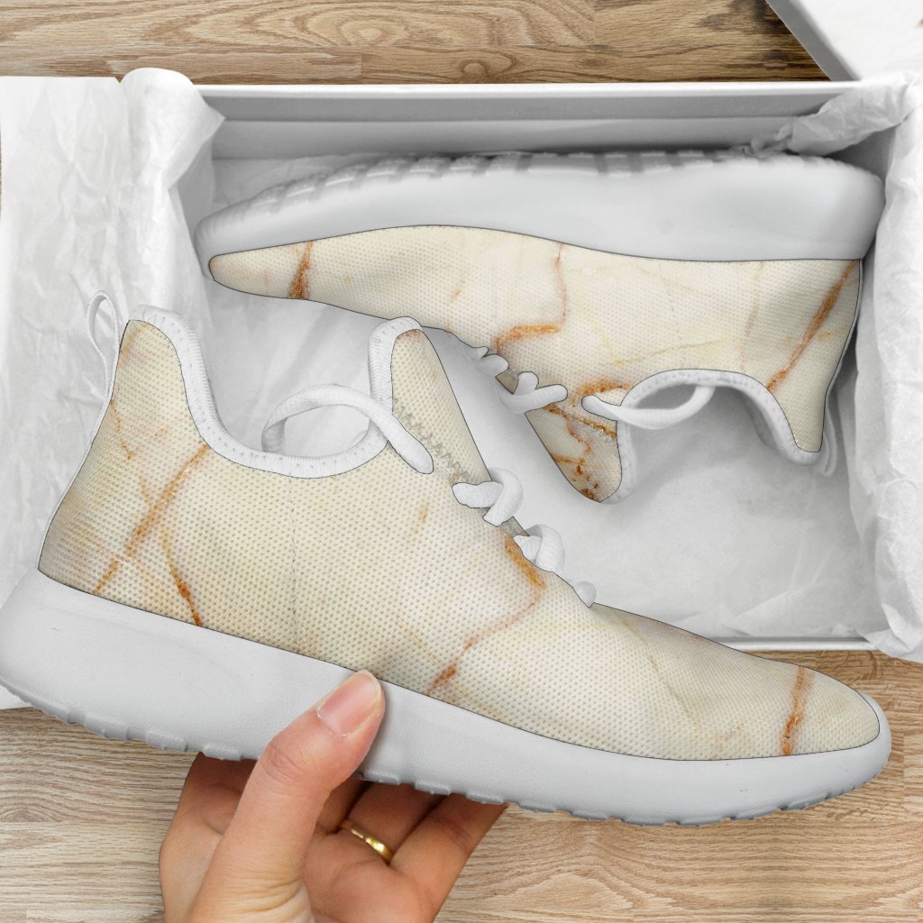 Sugar Brown Marble Print Mesh Knit Shoes GearFrost