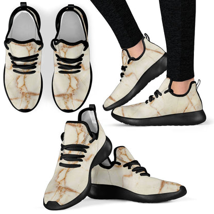 Sugar Brown Marble Print Mesh Knit Shoes GearFrost