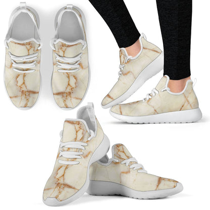 Sugar Brown Marble Print Mesh Knit Shoes GearFrost