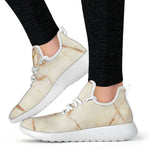 Sugar Brown Marble Print Mesh Knit Shoes GearFrost