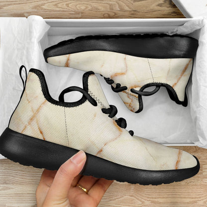 Sugar Brown Marble Print Mesh Knit Shoes GearFrost