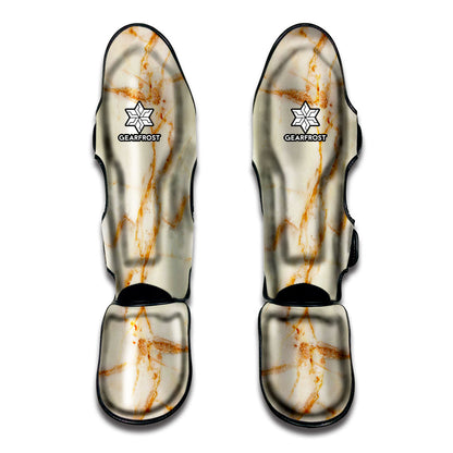 Sugar Brown Marble Print Muay Thai Shin Guard