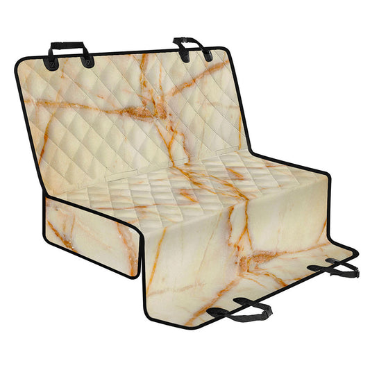 Sugar Brown Marble Print Pet Car Back Seat Cover