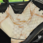 Sugar Brown Marble Print Pet Car Back Seat Cover