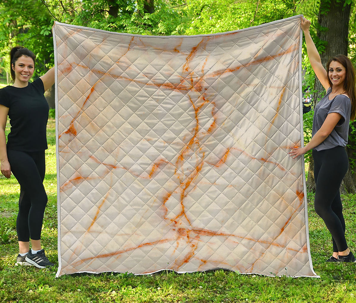Sugar Brown Marble Print Quilt