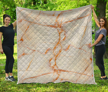 Sugar Brown Marble Print Quilt