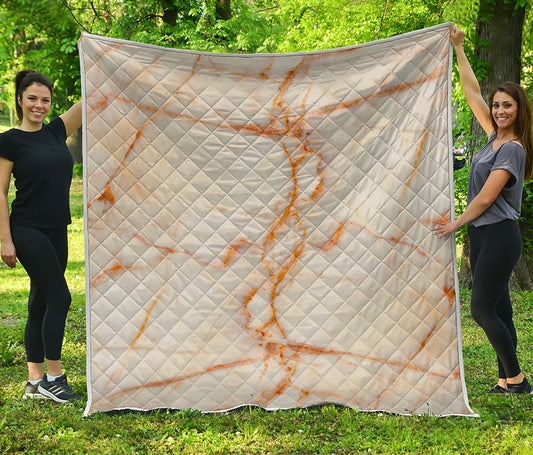 Sugar Brown Marble Print Quilt