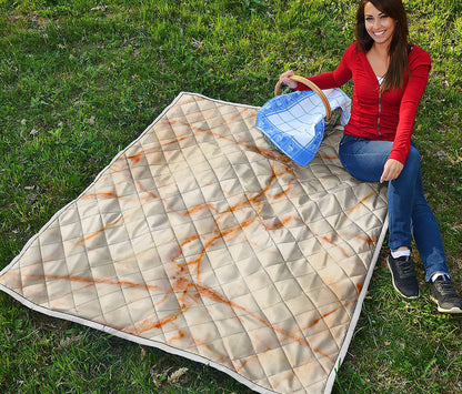 Sugar Brown Marble Print Quilt