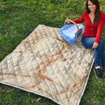 Sugar Brown Marble Print Quilt