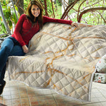 Sugar Brown Marble Print Quilt