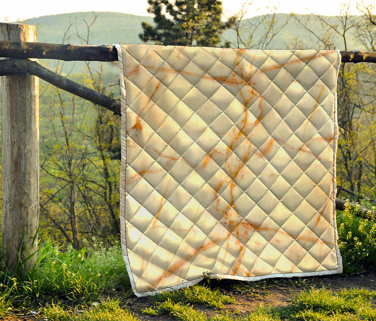 Sugar Brown Marble Print Quilt