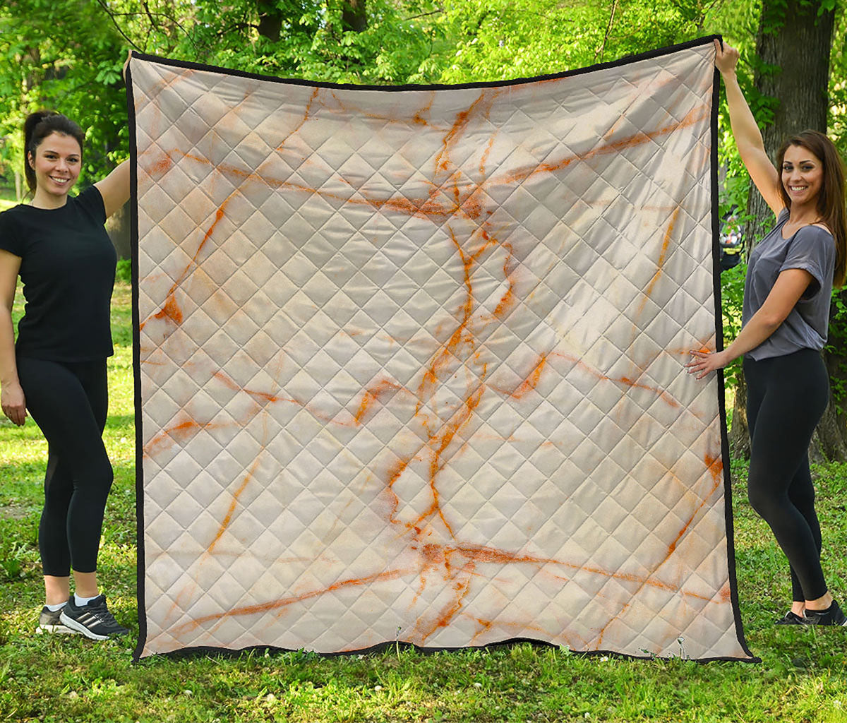 Sugar Brown Marble Print Quilt