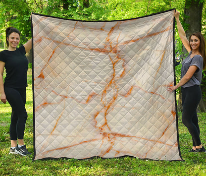 Sugar Brown Marble Print Quilt