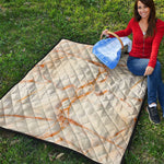 Sugar Brown Marble Print Quilt