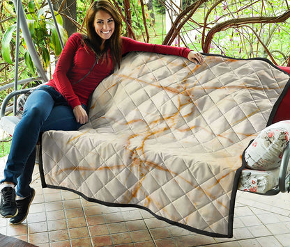 Sugar Brown Marble Print Quilt