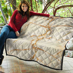 Sugar Brown Marble Print Quilt