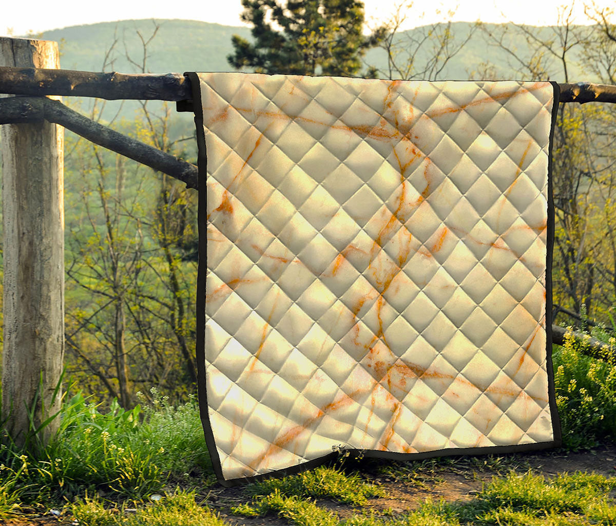 Sugar Brown Marble Print Quilt