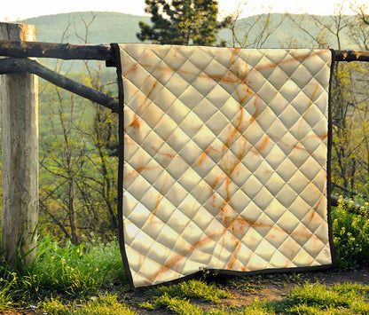 Sugar Brown Marble Print Quilt