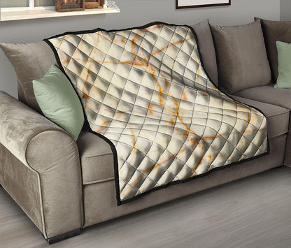 Sugar Brown Marble Print Quilt