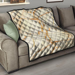 Sugar Brown Marble Print Quilt