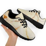 Sugar Brown Marble Print Sport Shoes GearFrost