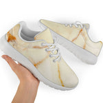 Sugar Brown Marble Print Sport Shoes GearFrost