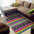 Sugar Skull Mexican Serape Pattern Print Floor Mat