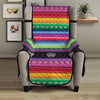 Sugar Skull Mexican Serape Pattern Print Armchair Protector