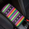 Sugar Skull Mexican Serape Pattern Print Car Center Console Cover