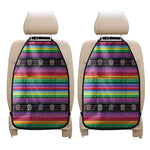 Sugar Skull Mexican Serape Pattern Print Car Seat Organizers