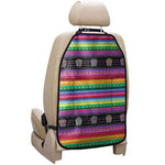 Sugar Skull Mexican Serape Pattern Print Car Seat Organizers