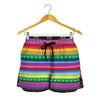 Sugar Skull Mexican Serape Pattern Print Women's Shorts