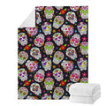 Sugar Skull Pattern Print Blanket