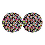 Sugar Skull Pattern Print Car Coasters