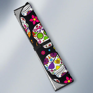 Sugar Skull Pattern Print Car Sun Shade GearFrost