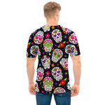 Sugar Skull Pattern Print Men's T-Shirt