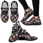 Sugar Skull Pattern Print Mesh Knit Shoes GearFrost