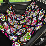 Sugar Skull Pattern Print Pet Car Back Seat Cover