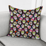 Sugar Skull Pattern Print Pillow Cover